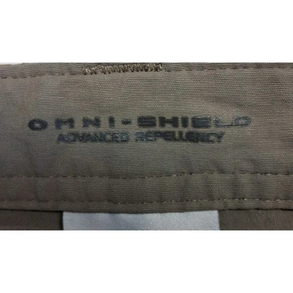 Columbia Shorts Men 36 Brown Omni Shield Advanced Repellency Hiking Outdoor Fish